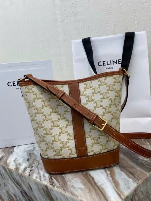 Celine Triomphe Canvas Bucket