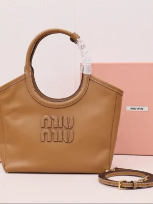 Miu Miu Ivy Tote Pleated