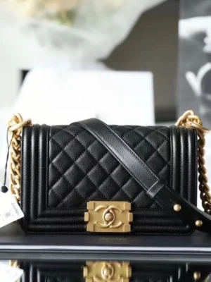 Chanel Boy Chevron Caviar
