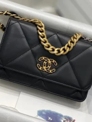 Chanel Olive Quilted Wallet
