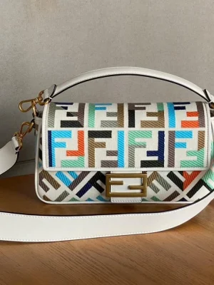 Fendi Baguette Embossed Taupe