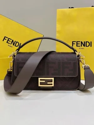 Fendi Baguette Embossed Taupe
