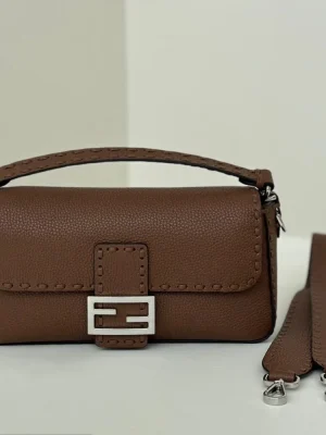 Fendi Baguette Embossed Taupe