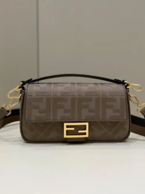 Fendi Baguette Embossed Taupe