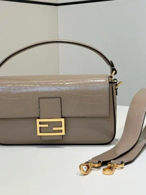 Fendi Baguette Embossed Taupe