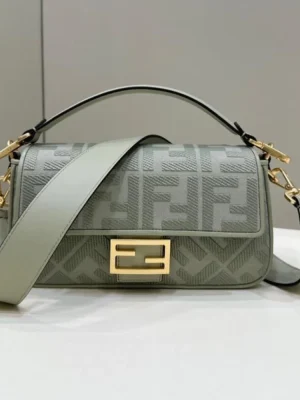 Fendi Baguette Embossed Taupe