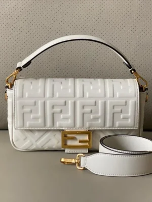 Fendi Baguette Embossed Taupe