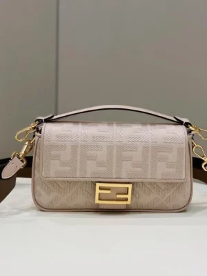 Fendi Baguette Embossed Taupe