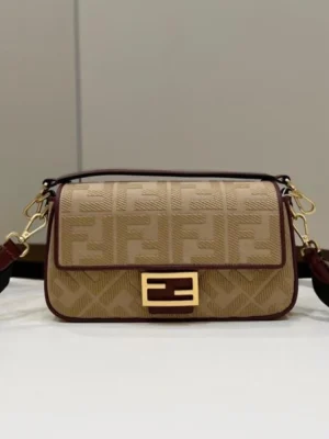 Fendi Baguette Embossed Taupe