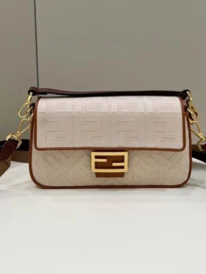 Fendi Baguette Embossed Taupe