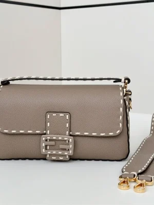 Fendi Baguette Embossed Taupe