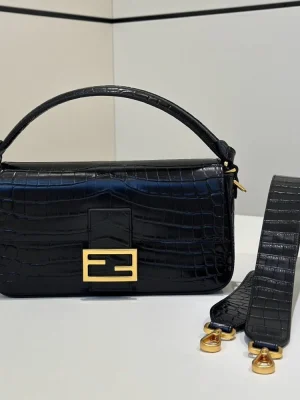 Fendi Baguette Embossed Taupe
