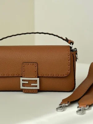 Fendi Baguette Embossed Taupe