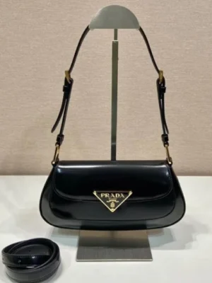 Prada Patent Triangle Logo