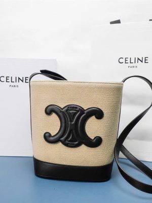 Celine Triomphe Cuir Bucket