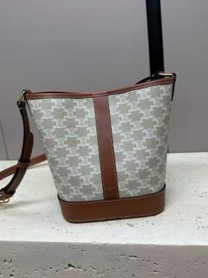 Celine Triomphe Canvas Bucket