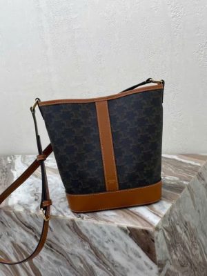 Celine Triomphe Canvas Bucket