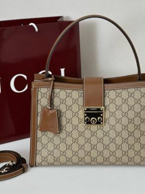 Gucci Emblem Padlock Tote