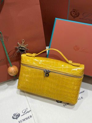 Loro Piana Extra Pocket Crocodiles Handle Bags 19cm