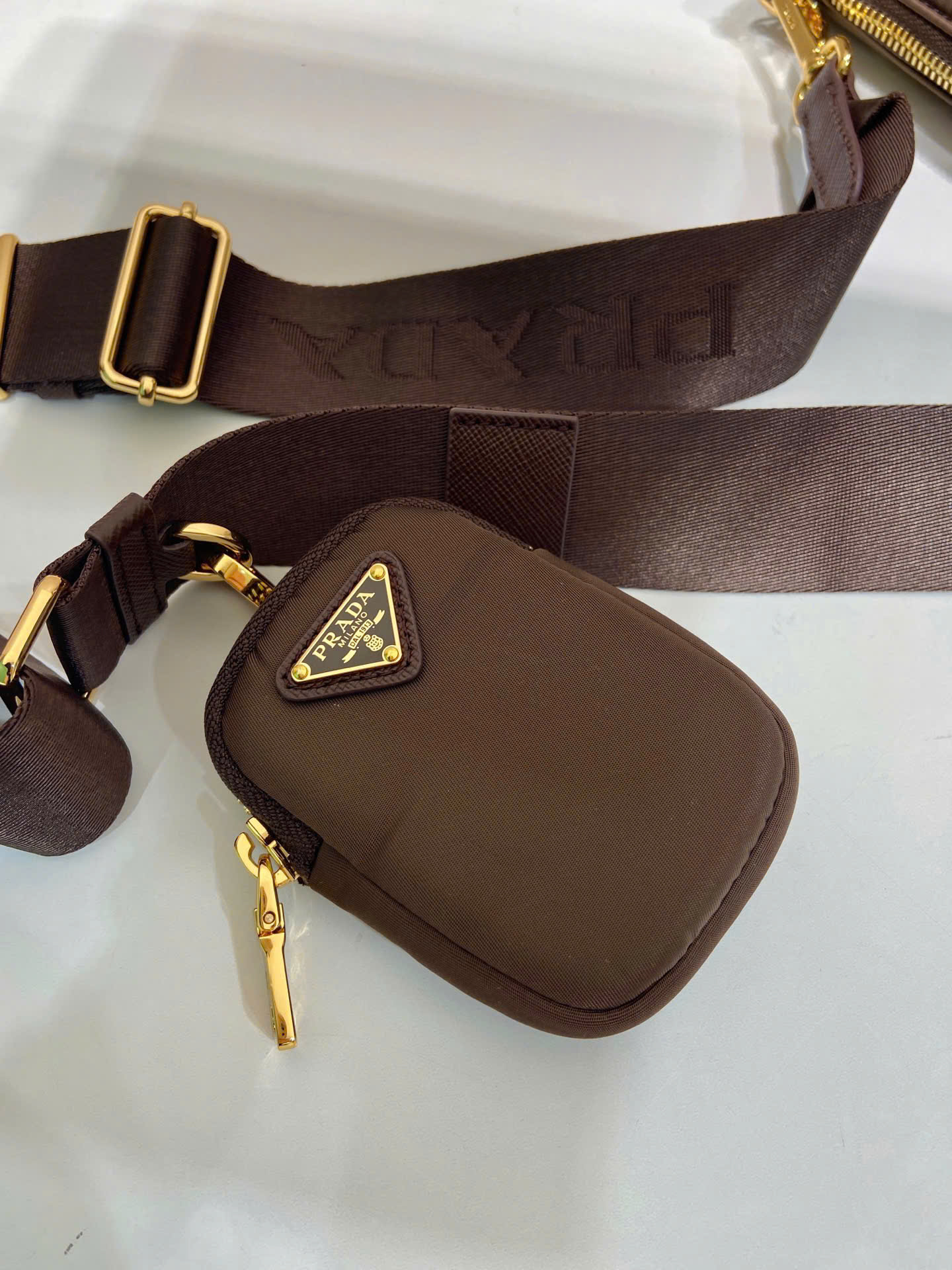 Prada Re-Edition Multi Pouch Nylon Shoulder Bag 1BH230 - Image 5