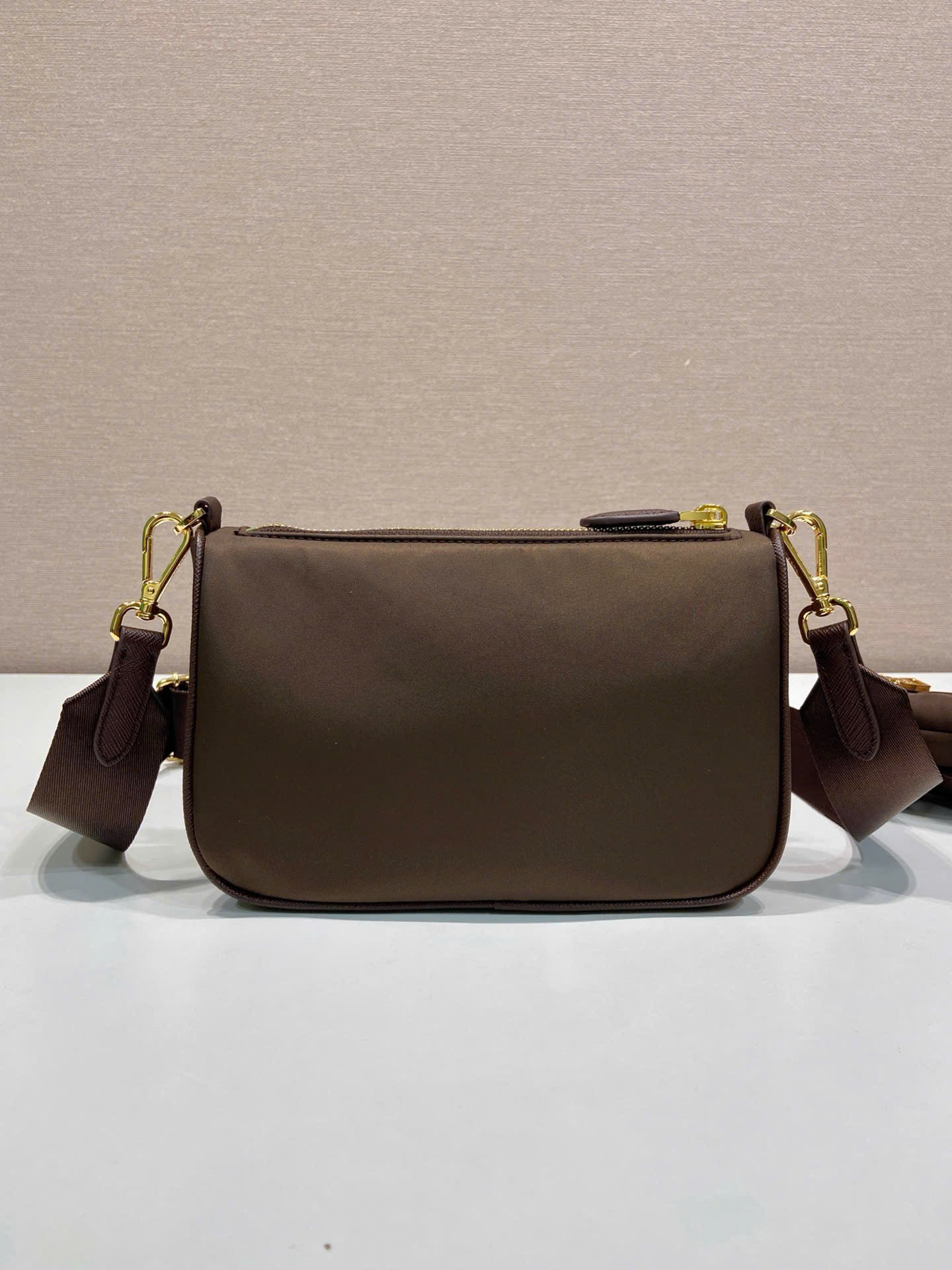 Prada Re-Edition Multi Pouch Nylon Shoulder Bag 1BH230 - Image 7