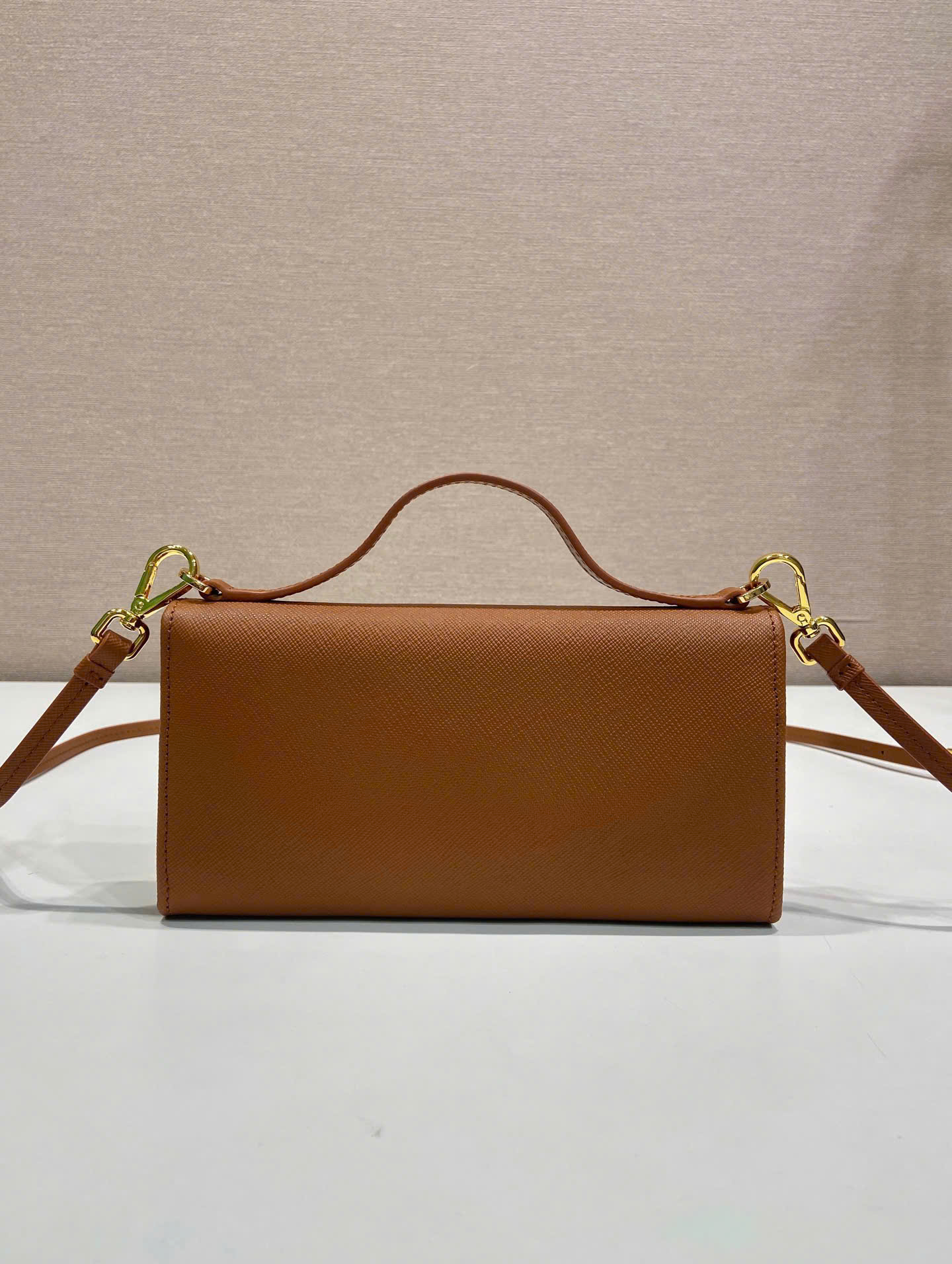 Prada Saffiano Leather Flap Wallet Shoulder Strap - Image 6