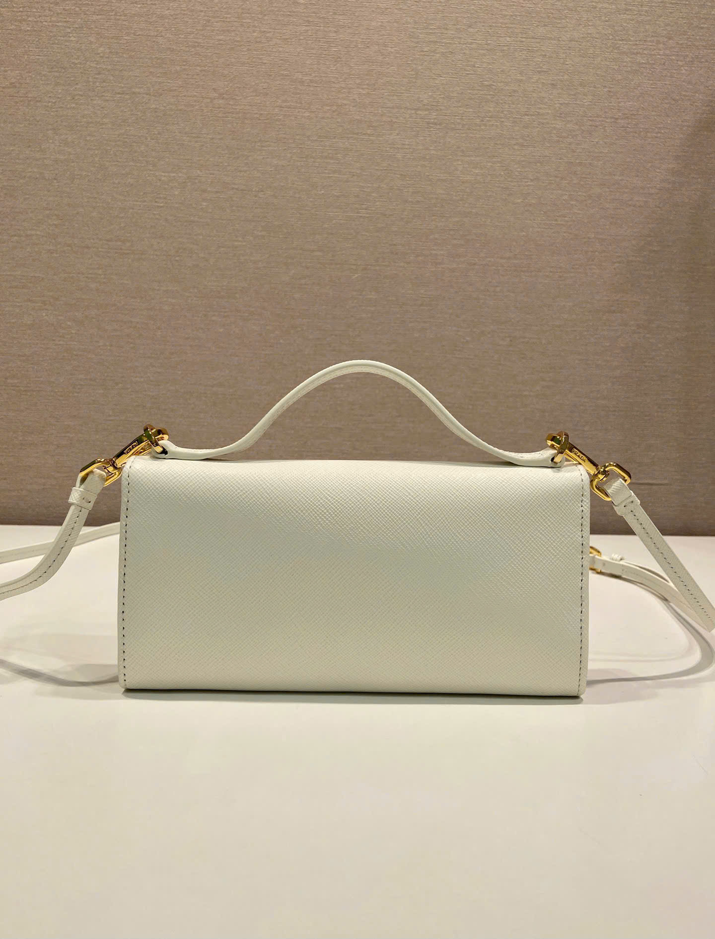Prada Saffiano Leather Flap Wallet Shoulder Strap - Image 6