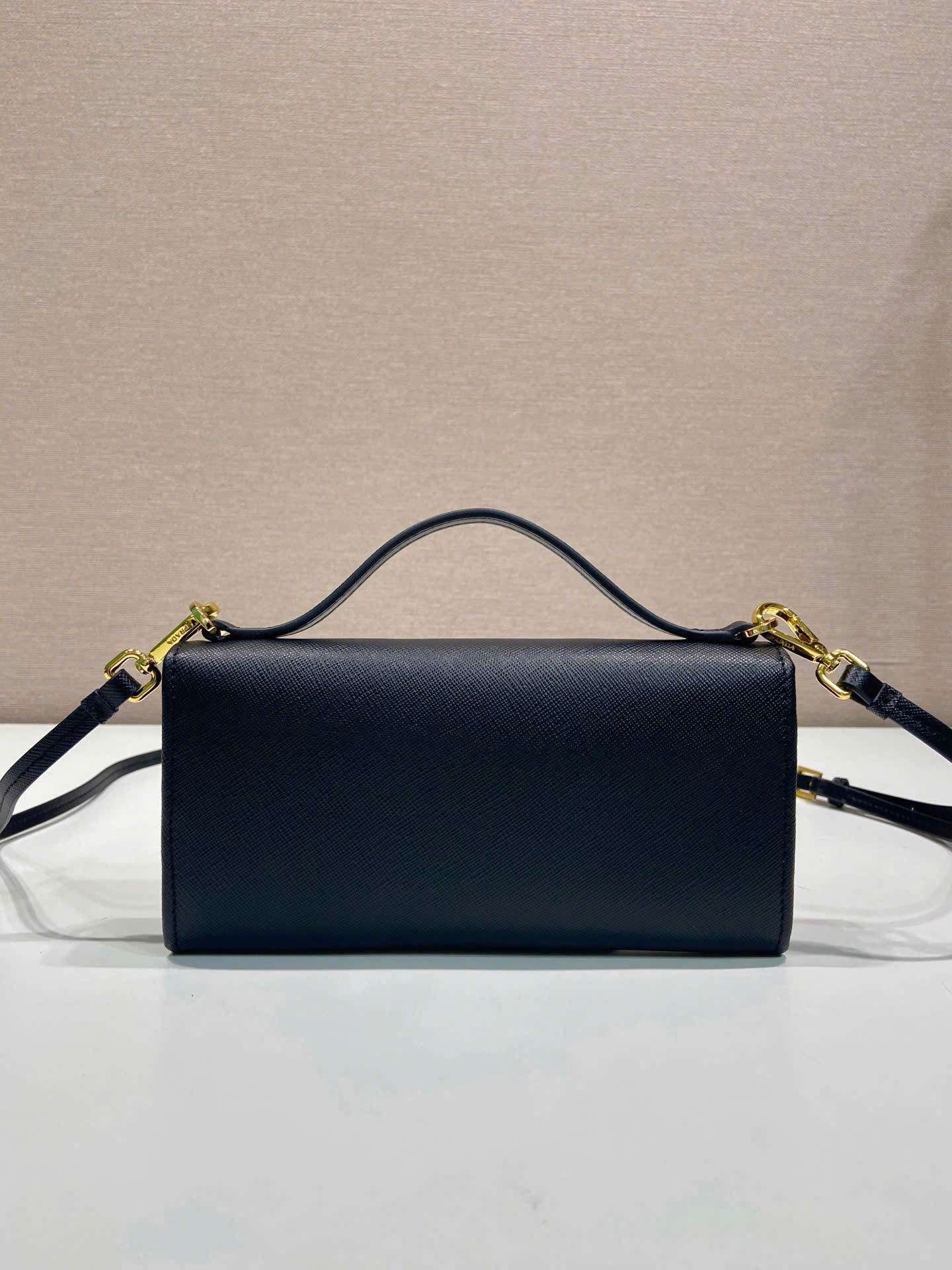 Prada Saffiano Leather Flap Wallet Shoulder Strap - Image 6