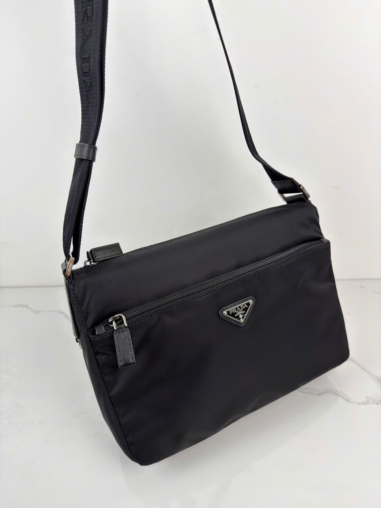 Prada Saffiano Re-Nylon Shoulder Bag 1BC421 - Image 9