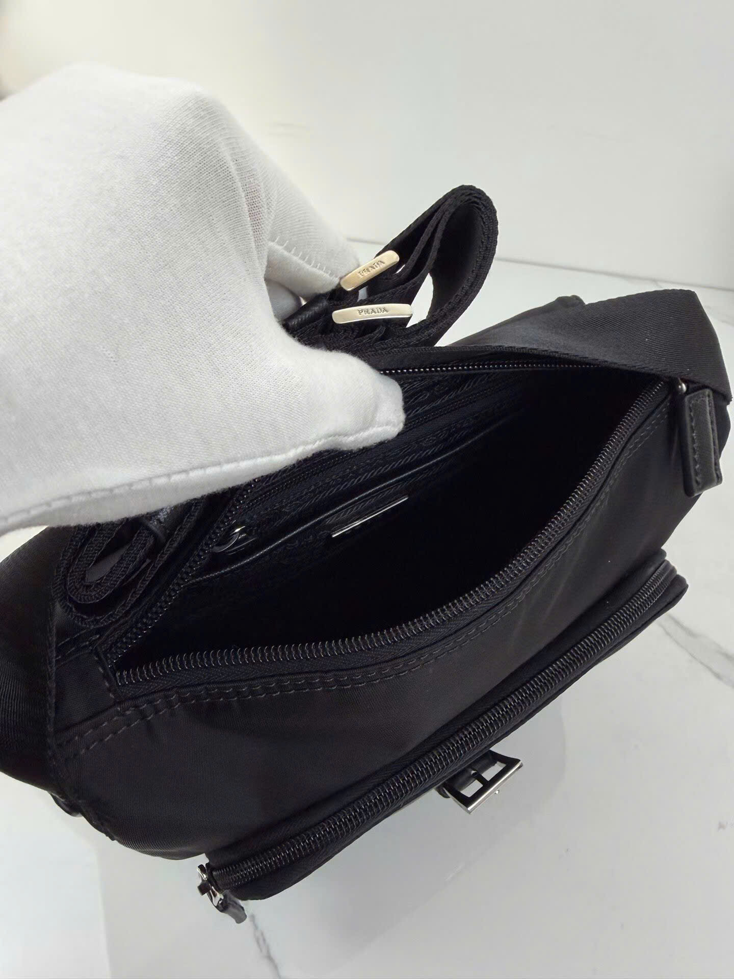 Prada Saffiano Re-Nylon Shoulder Bag 1BD994 - Image 5