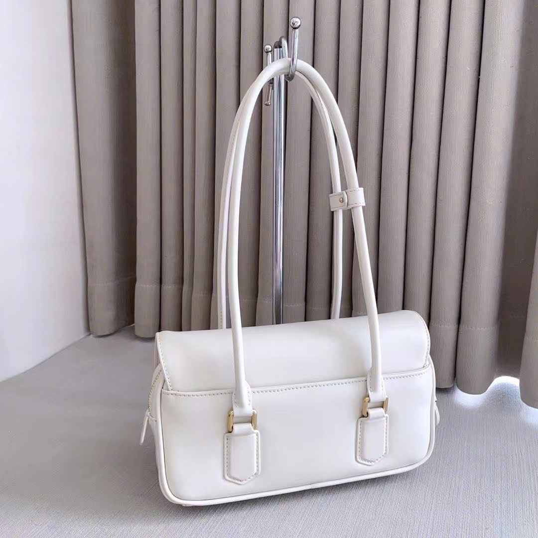 Miu Miu Chalk Arcadie Leather Bag 24cm - Image 8