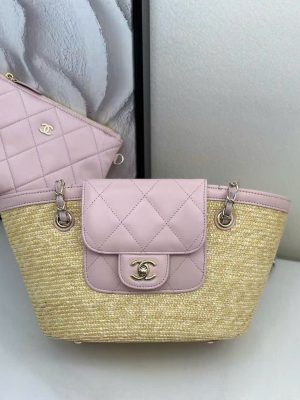 Chanel Straw Shopping Tote