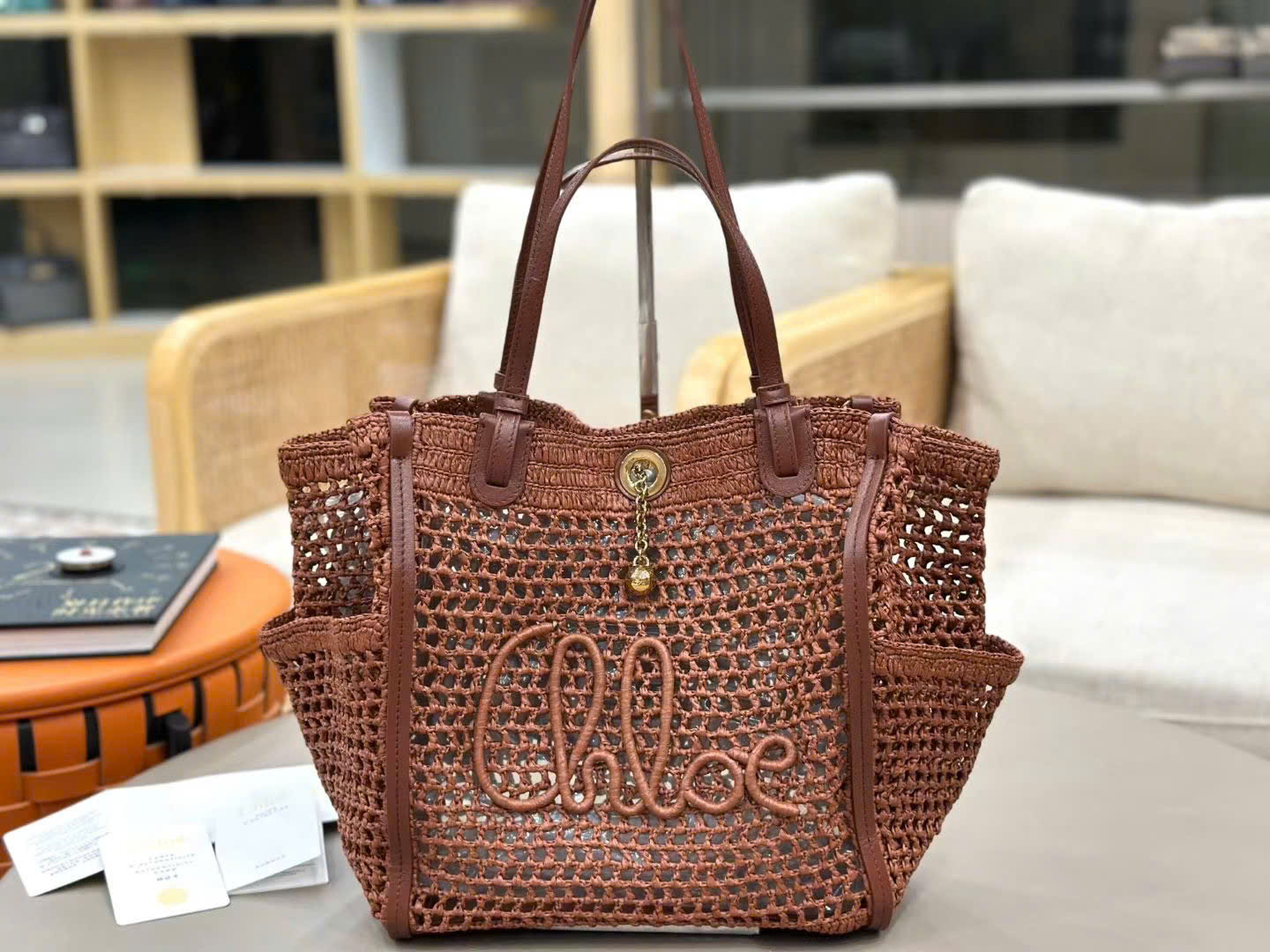 Chloé Iconic Raffia Tote