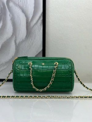 Chanel Calfskin Crocodile Embossed
