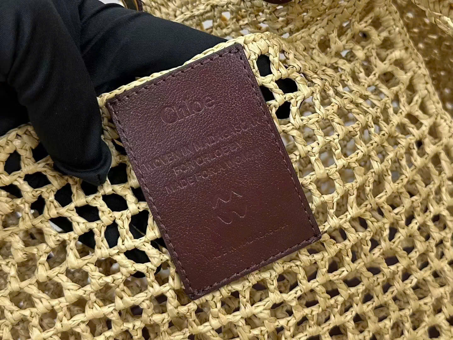 Chloé Iconic Raffia Tote Bag 28cm - Image 9