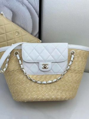 Chanel Straw Shopping Tote