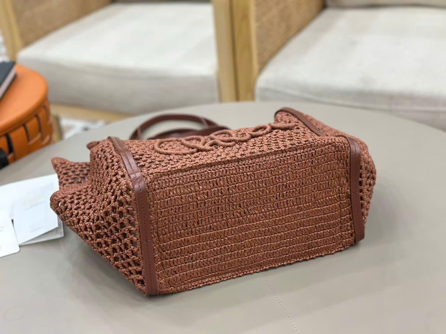 Chloé Iconic Raffia Tote Bag 28cm - Image 5