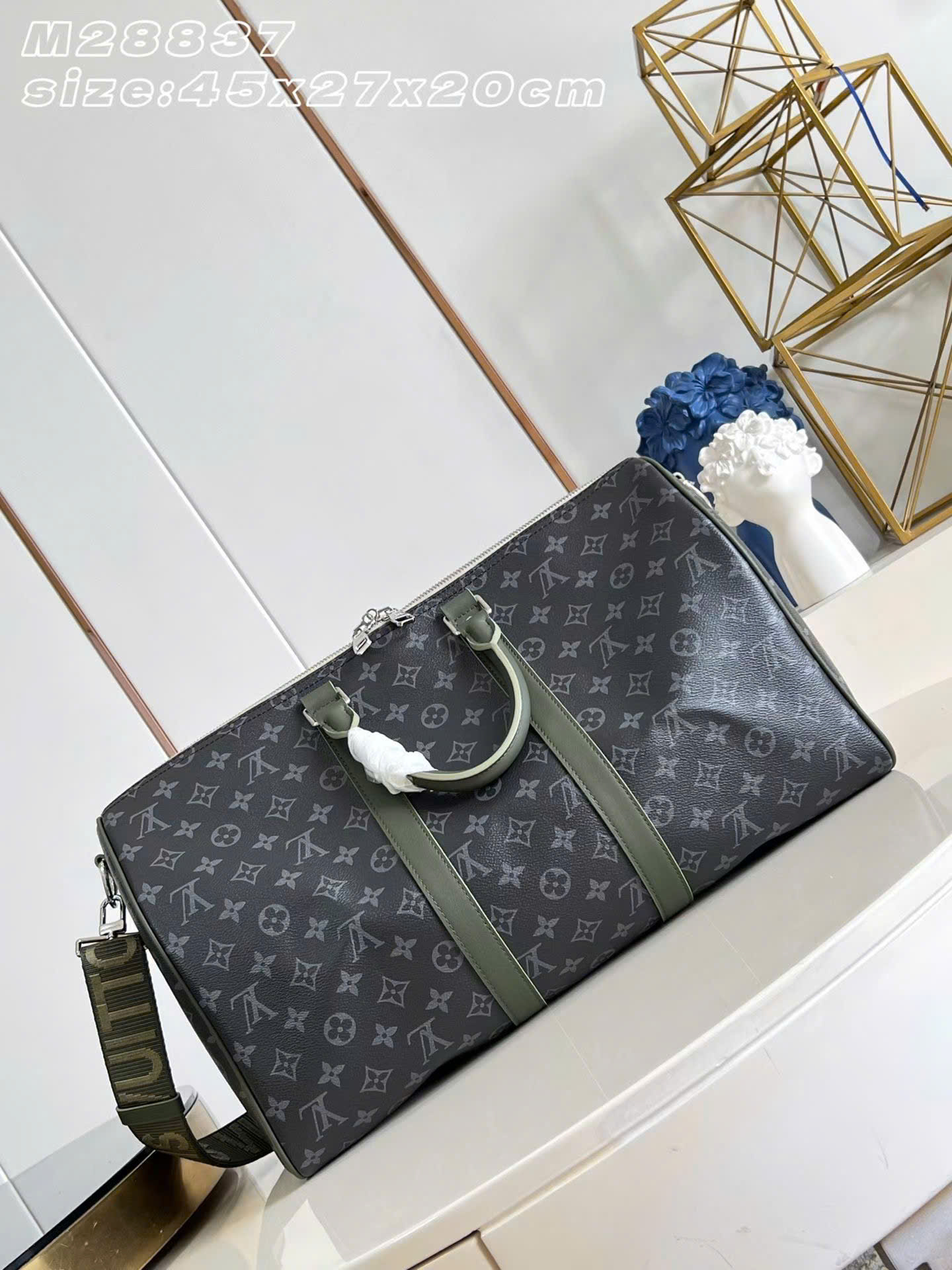 Louis Vuitton Keepall Bandoulière Monogram Eclipse Bag 45cm - Image 7