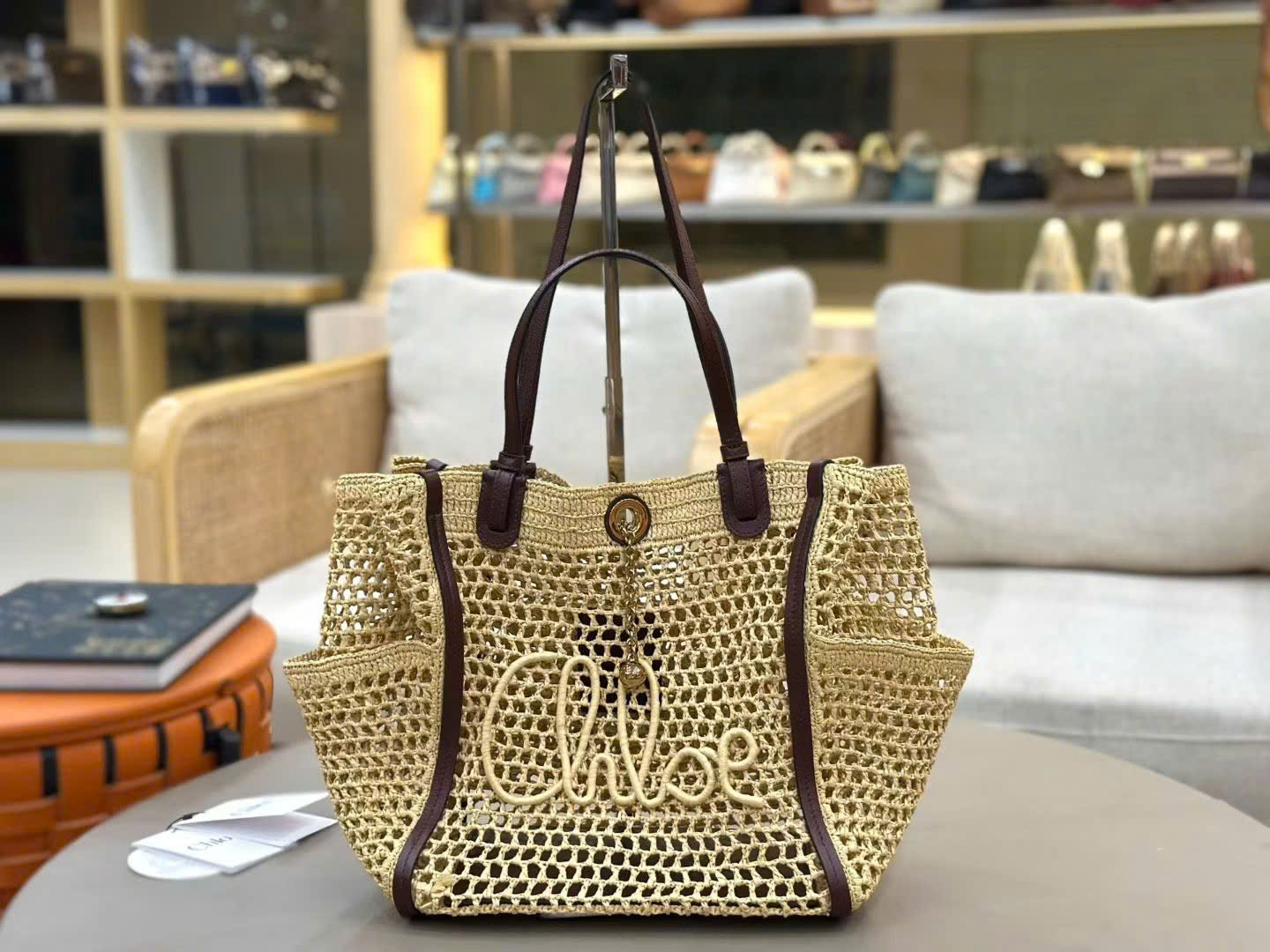 Chloé Iconic Raffia Tote