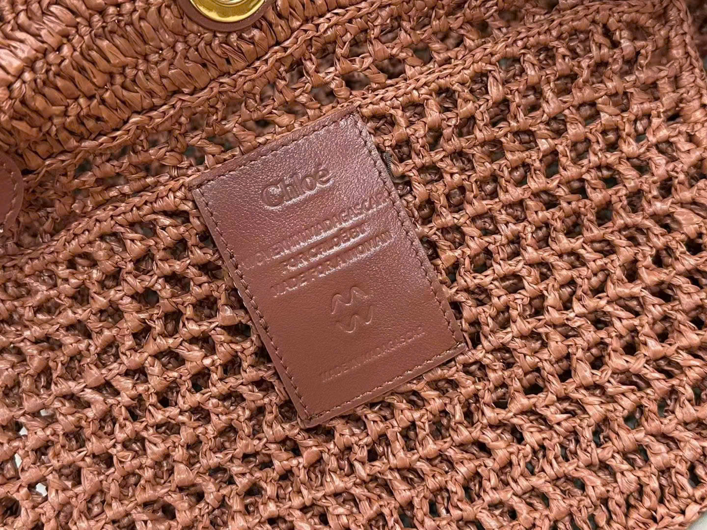 Chloé Iconic Raffia Tote Bag 28cm - Image 9