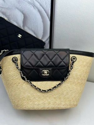 Chanel Straw Shopping Tote