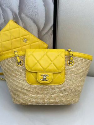 Chanel Straw Shopping Tote