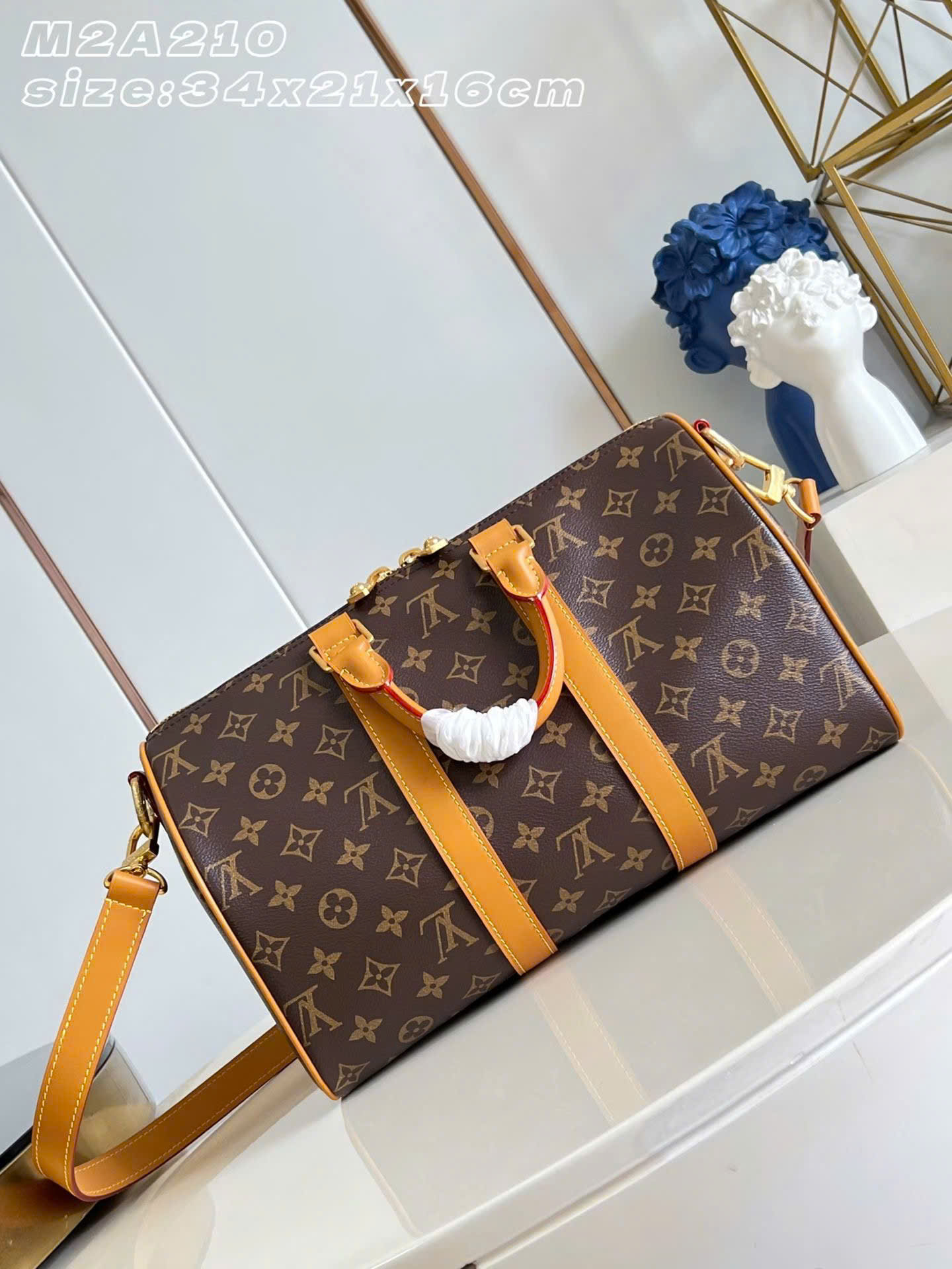 Louis Vuitton Keepall Bandoulière Monogram Bag 34cm - Image 7