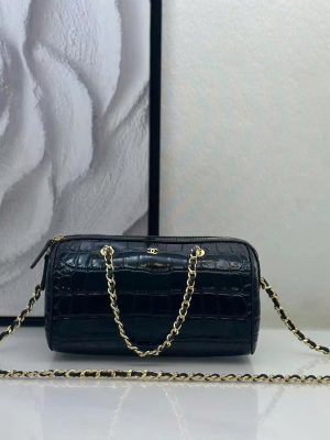 Chanel Calfskin Crocodile Embossed